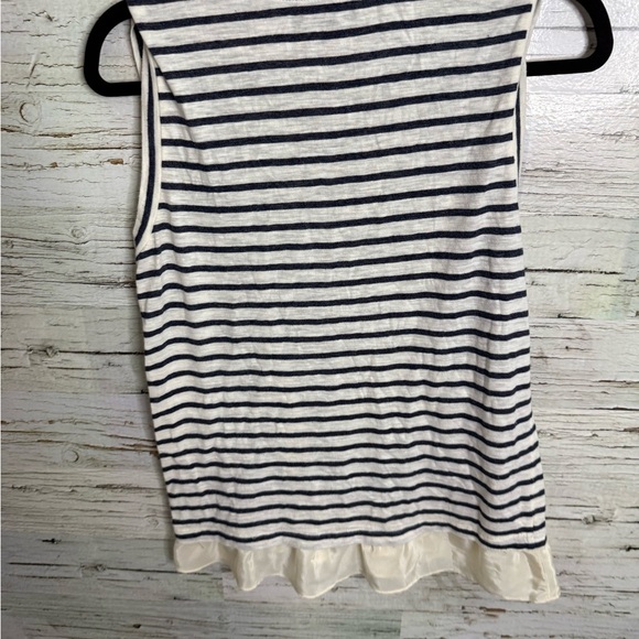J. Crew Black and White Striped Tank Top size xs - Picture 6 of 7